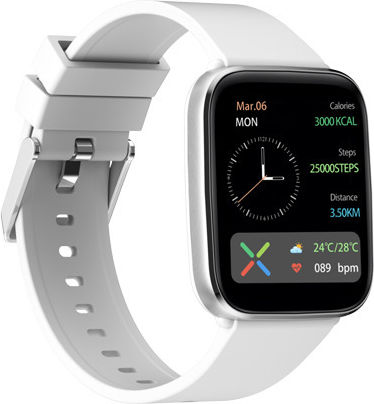 Radiant RAS10603 Smartwatch with Heart Rate Monitor (White) view 3