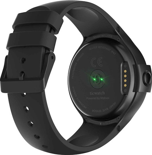 Ticwatch E 45mm Smartwatch with Heart Rate Monitor (Black) view 9