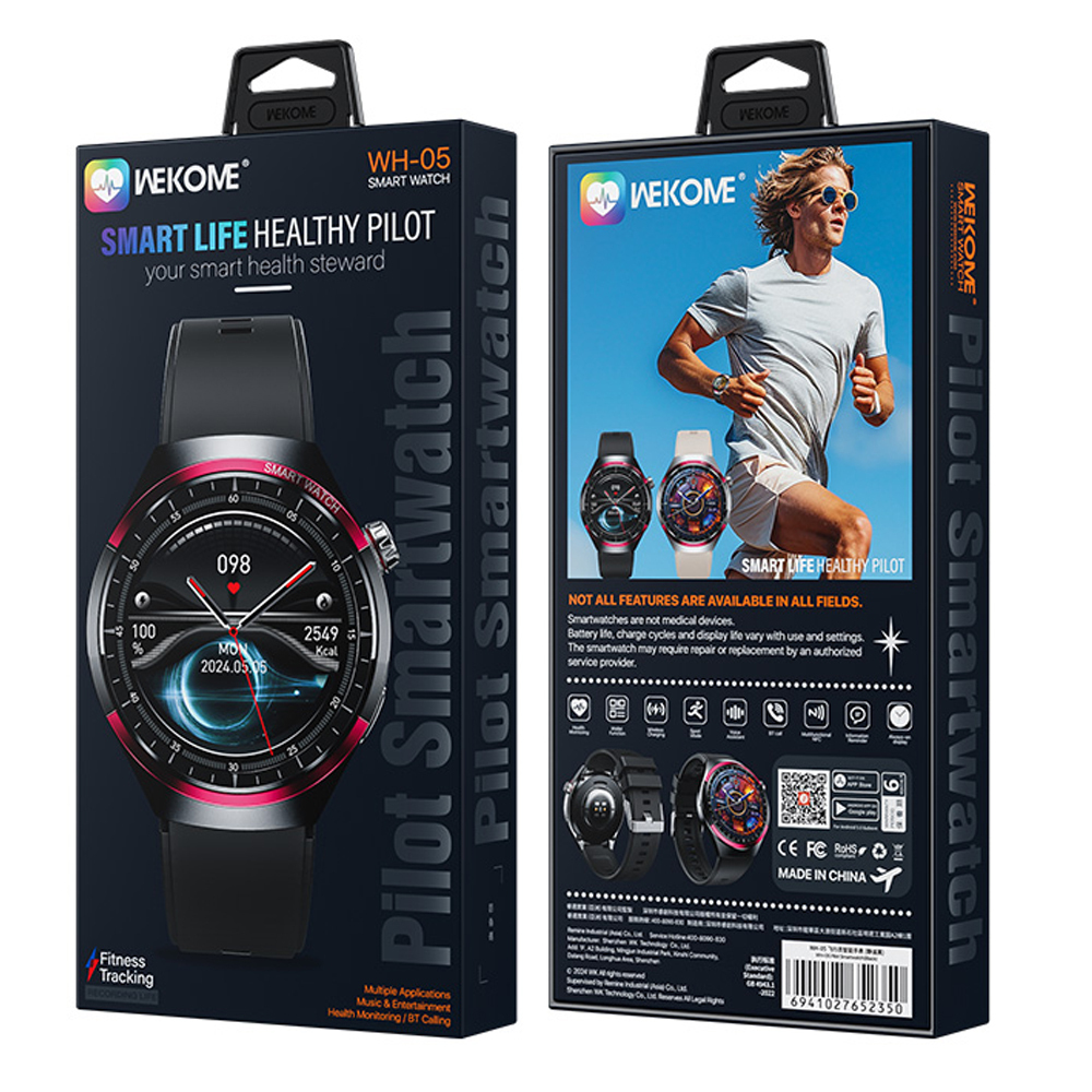 WK WH-05 Smartwatch with Heart Rate Monitor (Black) view 3