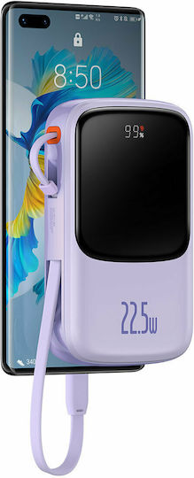 Baseus QPOW Pro Power Bank 10000mAh 22.5W with USB-A Port and USB-C Port Power Delivery / Quick Charge 3.0 Purple view 4