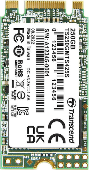 Transcend 425S SSD 250GB M.2 Type with SATA III Connection TS250GMTS425S view 2
