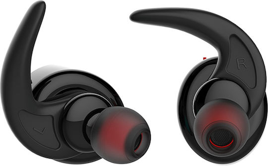 Awei T1 In-ear Bluetooth Handsfree Earphones with Sweat Resistance and Charging Case Black vue 2