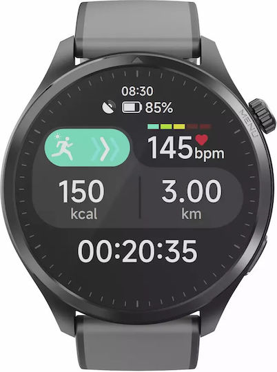 HAMA 9000 47mm Smartwatch with SIM and Heart Rate Monitor (Gray) view 8
