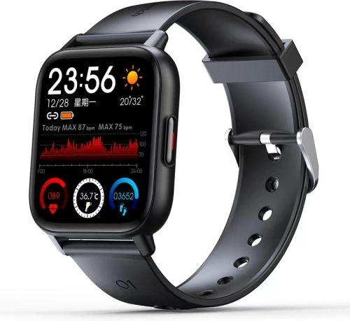 Qs16pro 1.83 Inch Heart Rate Blood Pressure Monitoring Waterproof Sports Smart Watch Black view 1