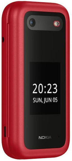 Nokia 2660 Flip Dual SIM (48MB/128MB) Mobile with Buttons (English Menu) Red view 3