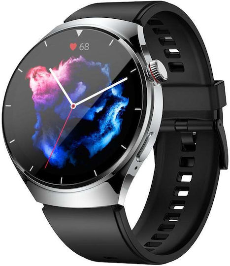 iSEN BK03 Smartwatch with Heart Rate Monitor (Silver) view 2