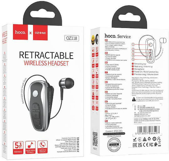 Hoco Ozone OZ118 In-ear Bluetooth Handsfree Earphone Lapel Black view 1