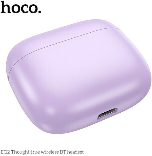 Hoco EQ2 In-ear Bluetooth Handsfree Earphones with Charging Case Purple view 4