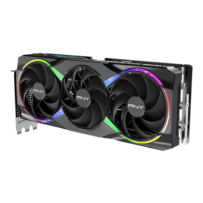 PNY GeForce RTX 5070 Ti 16GB GDDR7 ARGB Overclocked Triple Fan Plus Graphics Card VCG5071T16TFXXPB1-O view 4