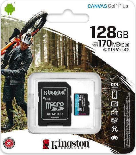 Kingston Canvas Go! Plus microSDXC 128GB U3 V30 UHS-I 170MB/s with Adapter view 3