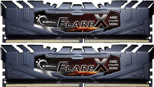 G.Skill Flare X DDR4 32GB RAM with 2x16GB Modules and Speed 3200 for Desktop F4-3200C16D-32GFX