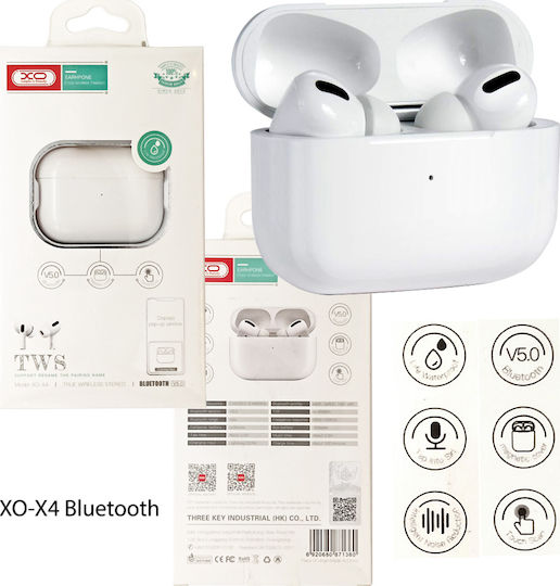 XO X4 In-ear Bluetooth Handsfree Earphones with Charging Case White view 8