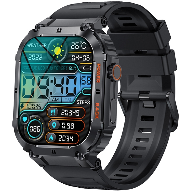 Veltori VT200-1 Smartwatch with Heart Rate Monitor Black