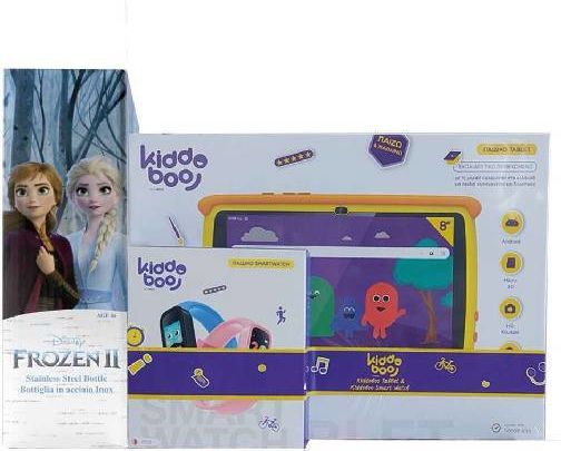 Egoboo Kiddoboo & Smartwatch & Water Bottle Frozen II 8" Tablet (2GB/32GB) Yellow & Smartwatch Pink