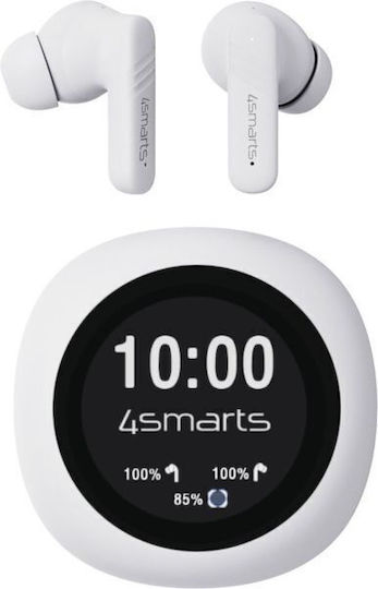 4Smarts SkyBuds Screen Pro ANC Bluetooth Handsfree Earphones with Sweat Resistance and Charging Case White view 1