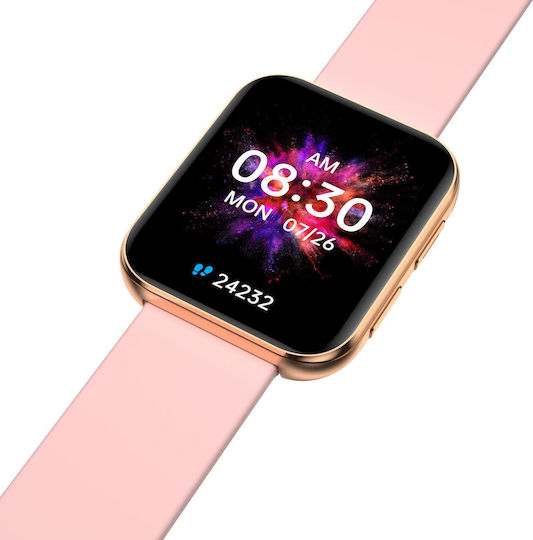 Garett GRC Style Smartwatch with Heart Rate Monitor (Gold Steel) view 3