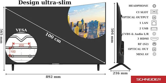 Schneider Electric Smart Television 40" Full HD LED 40SC591K (2019) view 7
