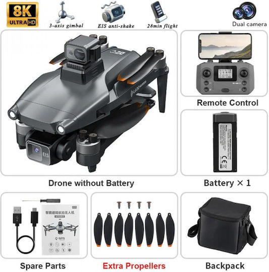 CSJ L600 Pro Max Drone with 4K Camera and Controller view 3