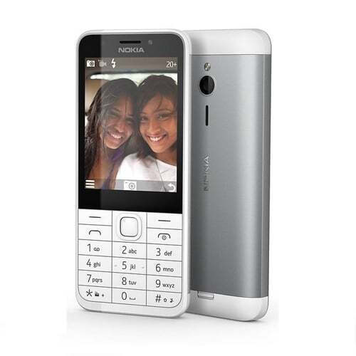Nokia 230 Dual SIM Mobile Phone with Buttons (English Menu) White Silver view 2
