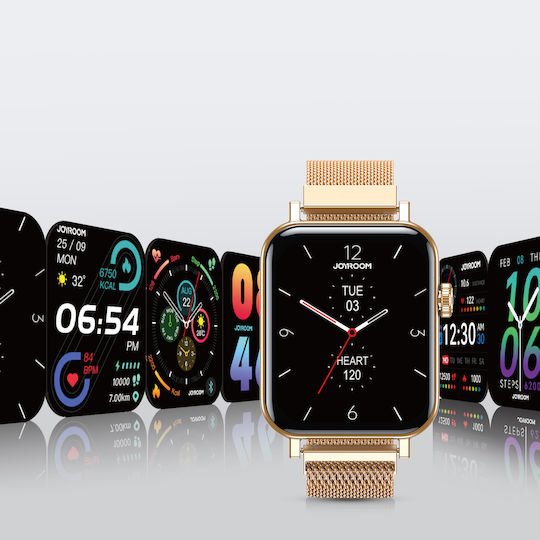 Joyroom JR-FT5 Smartwatch with Heart Rate Monitor (Gold) view 8