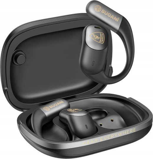 Bugani B15 Open Ear Bluetooth Handsfree Headphones with Sweat Resistance and Charging Case Black view 2