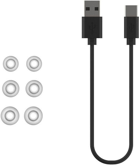 Nagaoka BT828ANC In-ear Bluetooth Handsfree Earphones with Sweat Resistance and Charging Case Natural White view 3