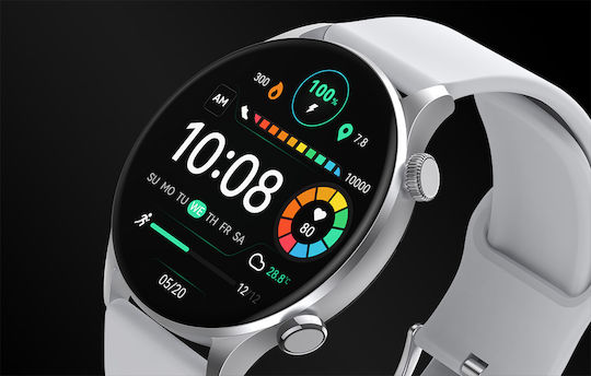 Haylou RT3 Solar Plus 45mm Smartwatch with Heart Rate Monitor (Silver) vue 6
