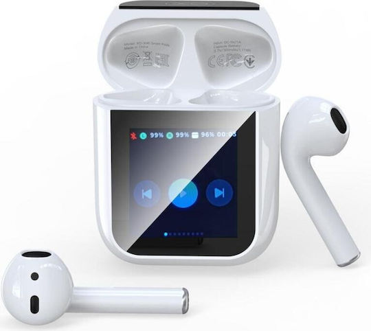XO X46 Earbud Bluetooth Handsfree Headphones with Charging Case White
