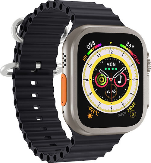 INTIME 8 Ultra Smartwatch with Heart Rate Monitor (Black)