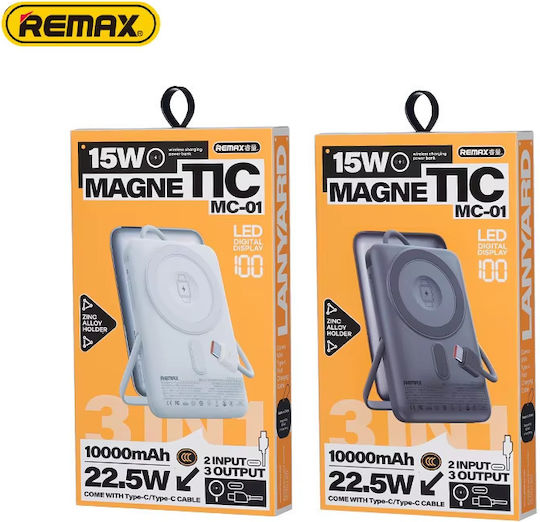 Remax MC-01 MagSafe Power Bank 10000mAh with USB-C Port Black view 2