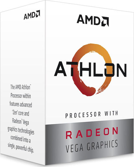 AMD Athlon 3000G (revised packaging) 3.50GHz Processor 2 Core for Socket AM4 in Box with Heatsink view 2