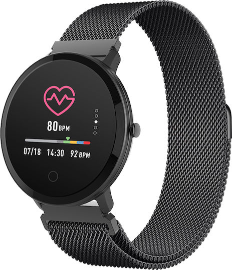 Forever ForeVive SB-320 43mm Smartwatch with Heart Rate Monitor (Black)