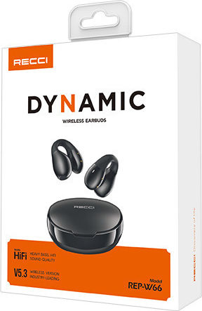 Recci Dynamic In-ear Bluetooth Handsfree Earphones with Charging Case Black view 4