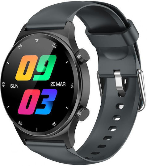 NK09 Smartwatch with Heart Rate Monitor (Black)