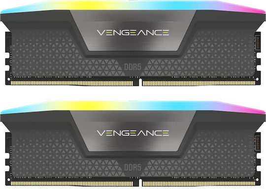 Corsair Vengeance RGB DDR5 32GB RAM with 2x16GB Modules and Speed 6000 for Desktop CMH32GX5M2B6000Z30K view 2