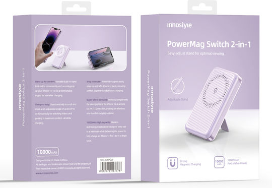 Innostyle PowerSwitch MagSafe 10000mAh 20W Purple view 6