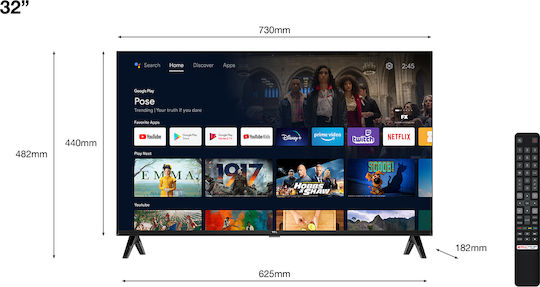 TCL Smart Television 32" HD Ready LED 32S5400AF HDR (2023) view 4