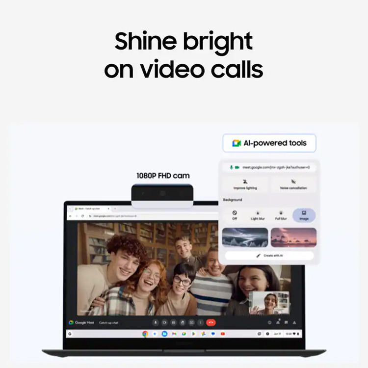 Samsung Galaxy Chromebook Plus 15.6" FHD (Core 3-100U/8GB/256GB SSD/Chrome OS) (US Keyboard) view 4