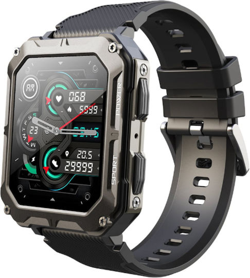 C20 Pro Smartwatch with Heart Rate Monitor (Black)
