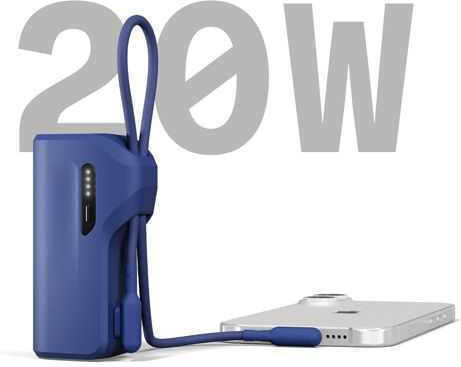 Cygnett Thumboost Power Bank 5000mAh 15W with 2 USB-C Ports Power Delivery Blue view 4