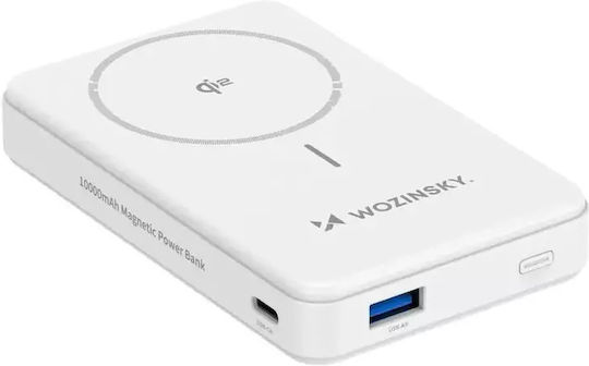 Wozinsky WLWP-10KA0Y3WS Power Bank 10000mAh 22.5W with USB-A Port and USB-C Port Power Delivery White vue 6