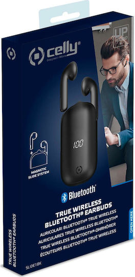 Celly Slide1 Earbud Bluetooth Handsfree Earphones with Charging Case Black view 4