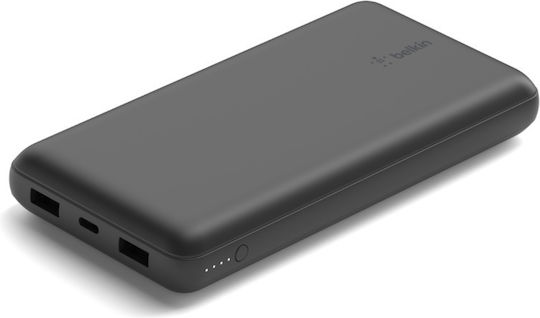 Belkin Boost Charge Power Bank 20000mAh with 2 USB-A Ports and USB-C Port Black view 2