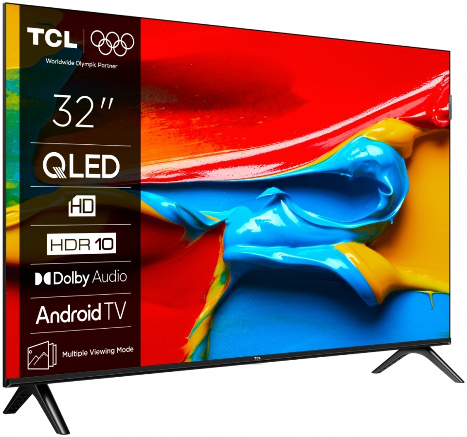 TCL Smart Television 32" HD Ready QLED 32V4C HDR (2025) view 3