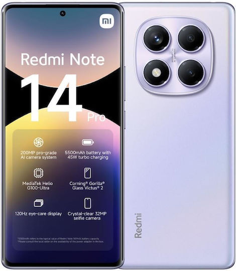 Xiaomi Redmi Note 14 Pro 4G Dual SIM (12GB/512GB) Aurora Purple