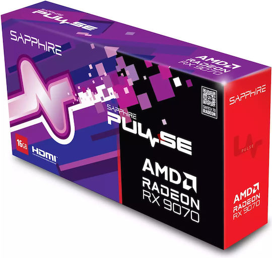 Sapphire Radeon RX 9070 16GB GDDR6 Pulse Graphics Card vue 3