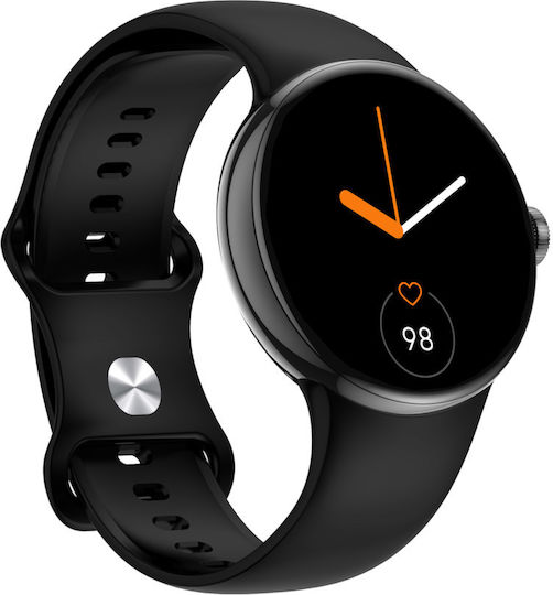 LinWear La24 Smartwatch with Heart Rate Monitor (Black) view 6