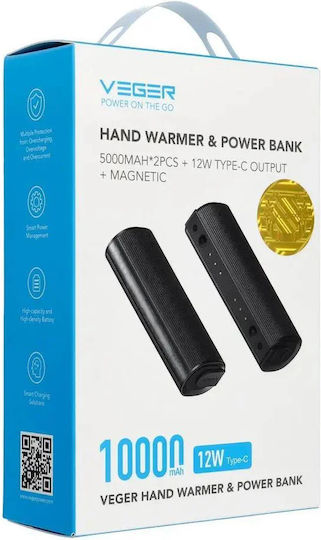 Veger Hand Warmer & Power Bank 10000mAh Black view 6