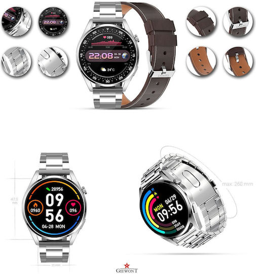 Giewont 450-6 Smartwatch with Heart Rate Monitor (Silver) vue 4