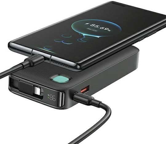 Usams CD225 Lightning Power Bank 10000mAh 20W with USB-A Port and USB-C Port Power Delivery Purple view 5